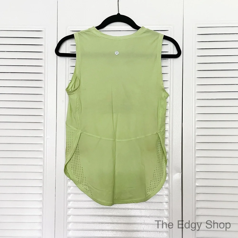lululemon athletica | High Neck Split Hem Run Tank Neo Mint - Picture 3 of 7